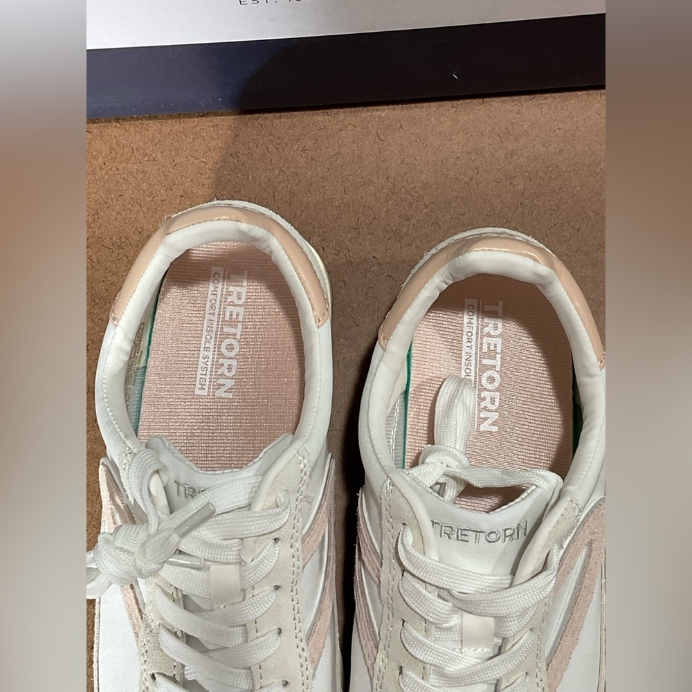 Tretorn Women's Cream and Tan Sneakers - Picture 6 of 9